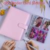 Candy Color A5 PU Leather Binder Photocards Cover Cute Kpop Loose-leaf Collect Book Photo Cards Album Storage Book Stationery