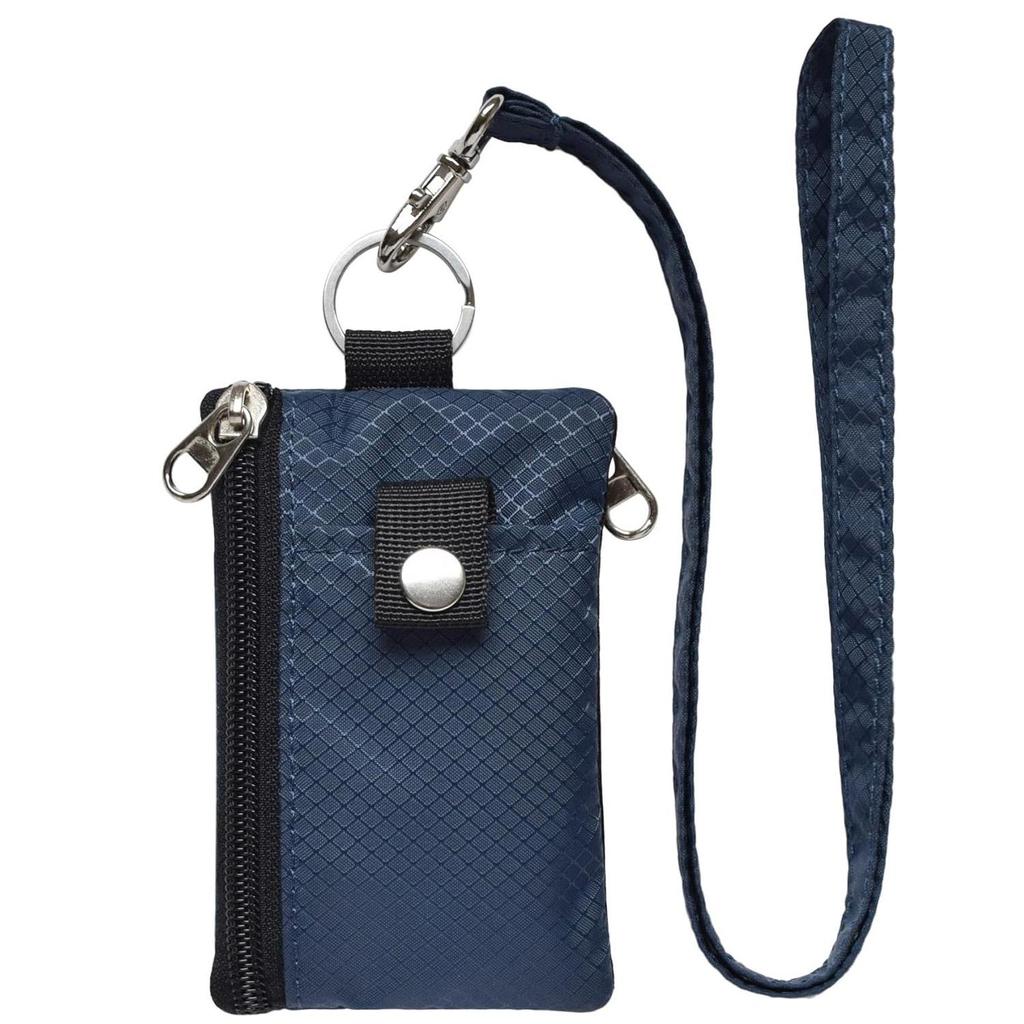 Кошелек в минималистском стиле, идентификационный бейдж, водонепроницаемые чехлы на молнии, чехол и ремешок для ключей для карт, наличных, монет, дорожная сумка, блокировка RFID