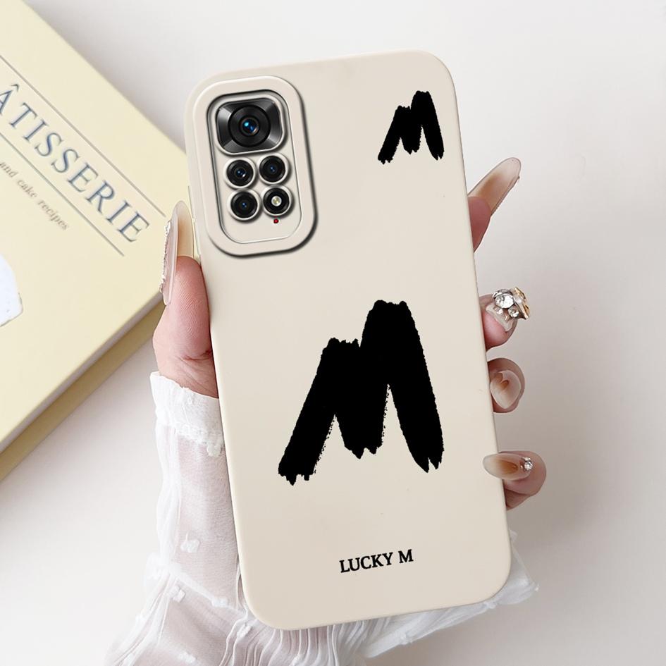 Чехол для Xiaomi Redmi Note 11S 4G Милые буквы Мягкий силикон Ударопрочный чехол для телефона Для Redmi Note 11 Pro Plus Note11 4G Funda