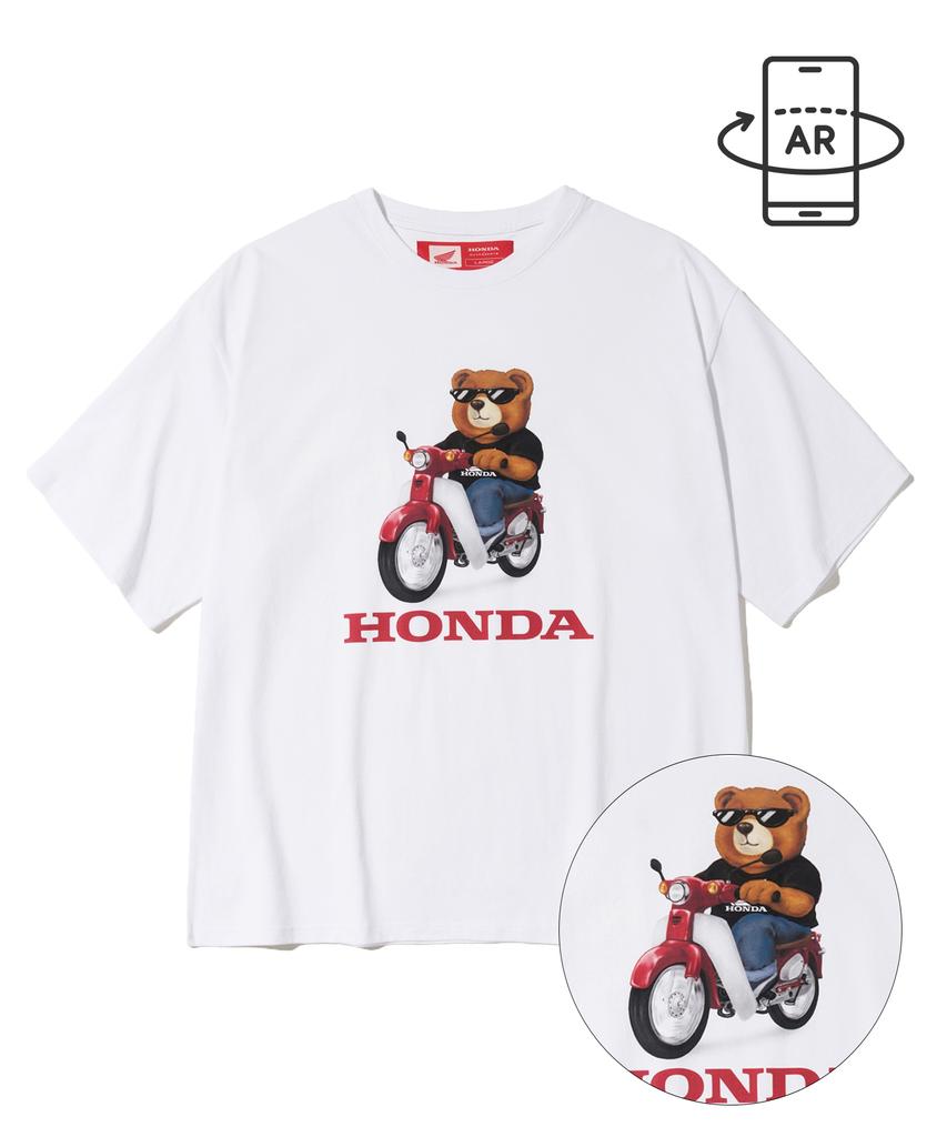 PHYPS MOTORCYCLE Honda Bear T-Shirt White