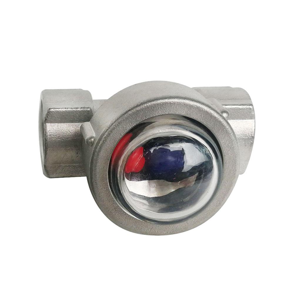1/2" 3/4" 1" BSPT Внутренняя резьба Нержавеющая сталь 304 Смотровое стекло для окна Поплавковый шарик Индикатор потока Вода Масло