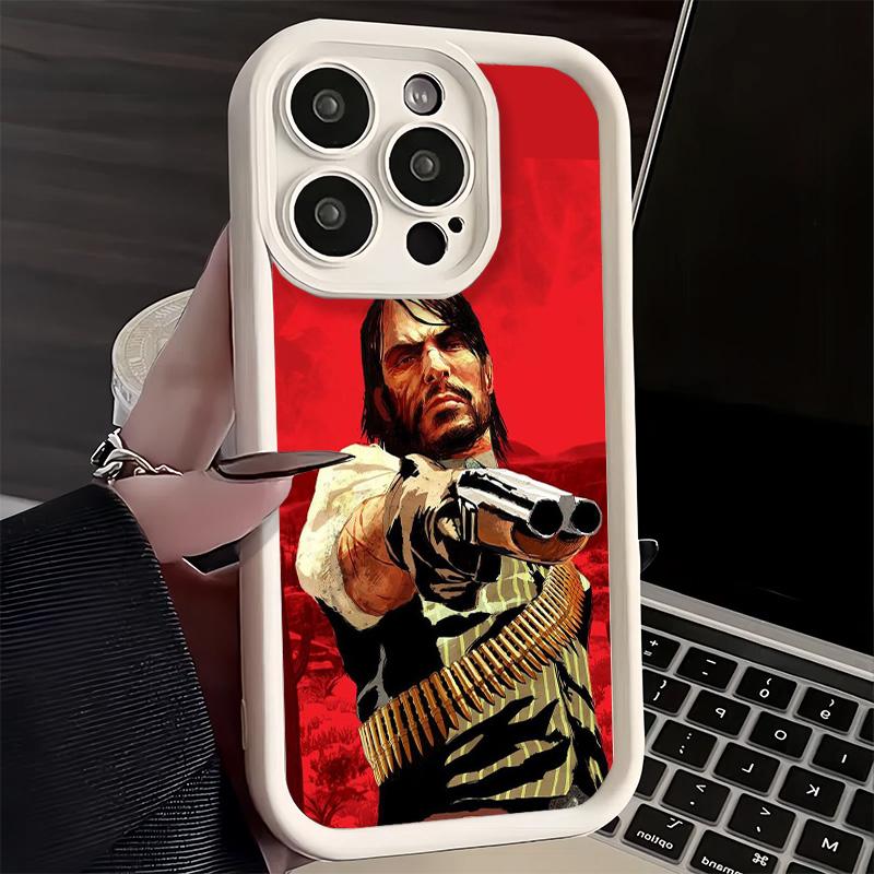 Чехол для телефона iPhone 17 Air 16E 15 16 Pro Max Red Dead R-Redemption Cover 14 Plus 13 12 Mini Мягкий Силиконовый Fundas