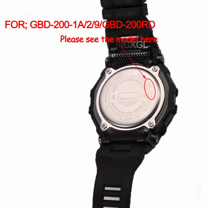 GBD-200 Ремешок для часов из смолы для Casio G-Shock Мужской GBD200 G-Squad GBD-200-1JF GBD200RD-4 Мужской спортивный ремешок для часов Браслет