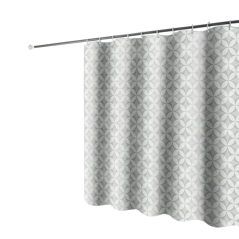 Thick Geometric Simple Shower Curta Bath Curtain Waterproof Partition Curtain Bathroom High Quality with 12pcs Plastic Hooks