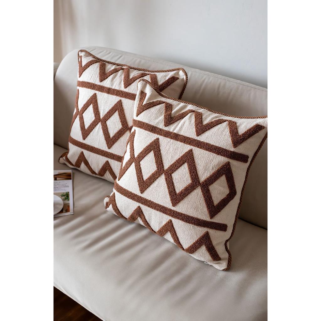 Декоративная льняная наволочка, наволочка 43х43см, 1 шт.