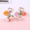 1pc Trendy Pink Three-dimensional Peach for Women with Cute Charm, Decorative Accessory for Keys, Bags & Backpacks Gift Bag Charm