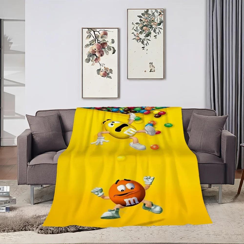 Забавный M-M&M-M's Skicomfort теплый Мягкий Домашний Детский Обед Одеяло Подходит для Гостиной Офиса Ежедневных Путешествий Подарки