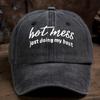 Letter Printed Baseball Cap Classic Washed Old Retro Peaked Cap Outdoor Leisure Sports Breathable Sun Hat