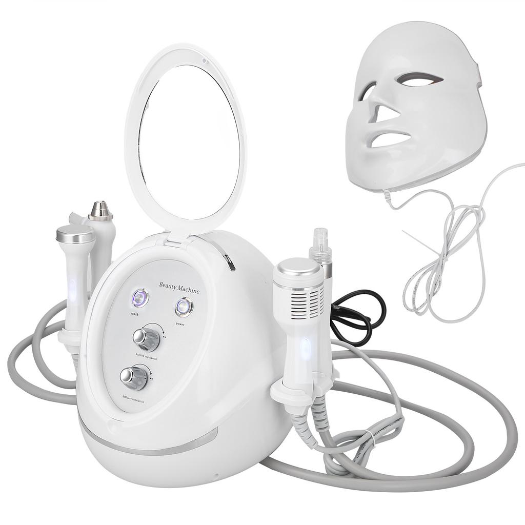 5-в-1 ультразвуковой зонд для охлаждения кислородом и водородом Светодиодная маска для лица Омоложение кожи