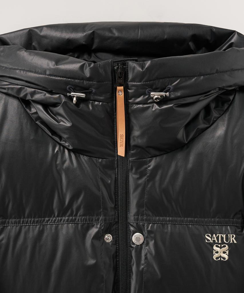 Satur Hooded Puffer Duck Down Jacket Black
