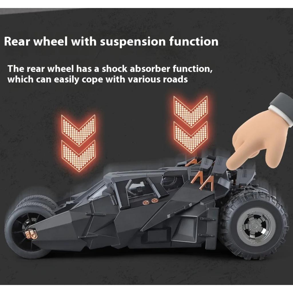 1/18 Scale Batmobile Tumbler Slide Spray Truck Alloy Metal Diecast Car Model Sound & Light Collectibles Hobby Decoration Birthday Gift