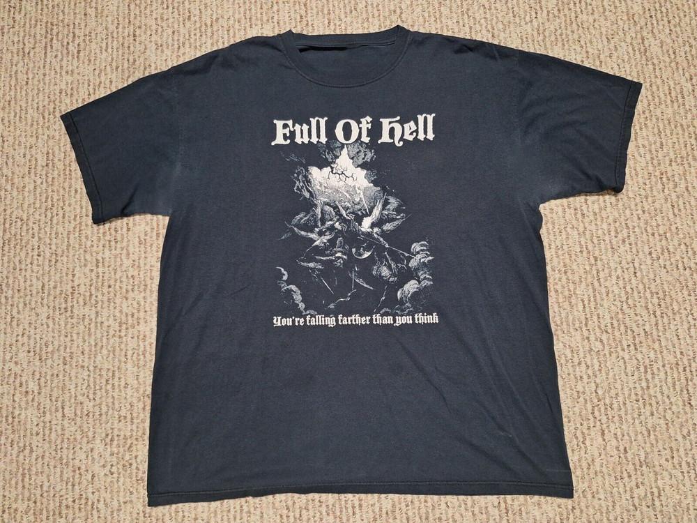FULL OF HELL Ты падаешь дальше, чем думаешь Футболка Взрослая Хлопок DI427 Унисекс Футболка