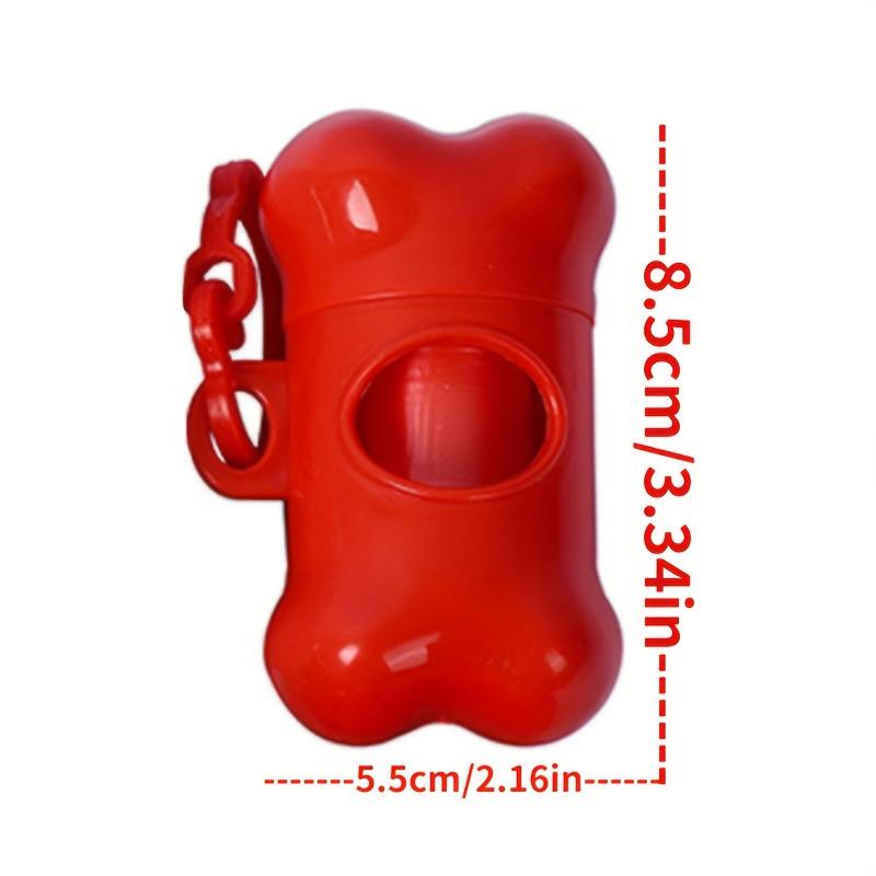 Красочные диспенсеры для собачьих какашек в форме косточки с 1 одноразовым мешком, переносной держатель для отходов домашних животных, для прогулок на свежем воздухе и дрессировки