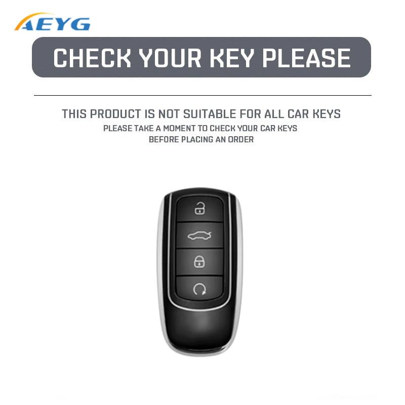 Чехол-держатель для ключа автомобиля из углеродного волокна ABS для Chery Tiggo 8 Plus 8 Pro 7 Pro Arrizo 5 Plus Защищенный держатель Аксессуары для брелока Сумка