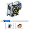 HLTNC Worm Gear Reducer NMRV030 High Torque Gearbox Input 9/11mm Output 14mm  Suitable for Nema23 63B14 Flange Induction Motor