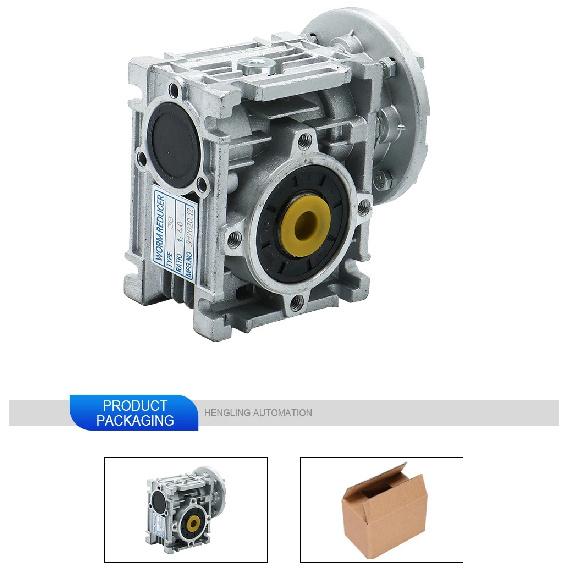 HLTNC Worm Gear Reducer NMRV030 High Torque Gearbox Input 9/11mm Output 14mm  Suitable for Nema23 63B14 Flange Induction Motor