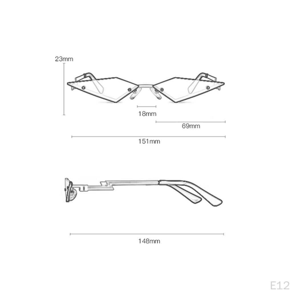 Женские модные очки UV400 без оправы для вечеринки