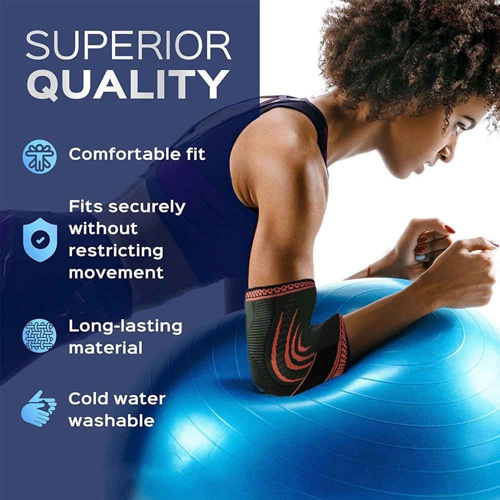 1 пара компрессионных рукавов для локтей для мужчин и женщин, поддержка рук для занятий спортом, теннисный локоть, тендинит, Epicondyt Elbow