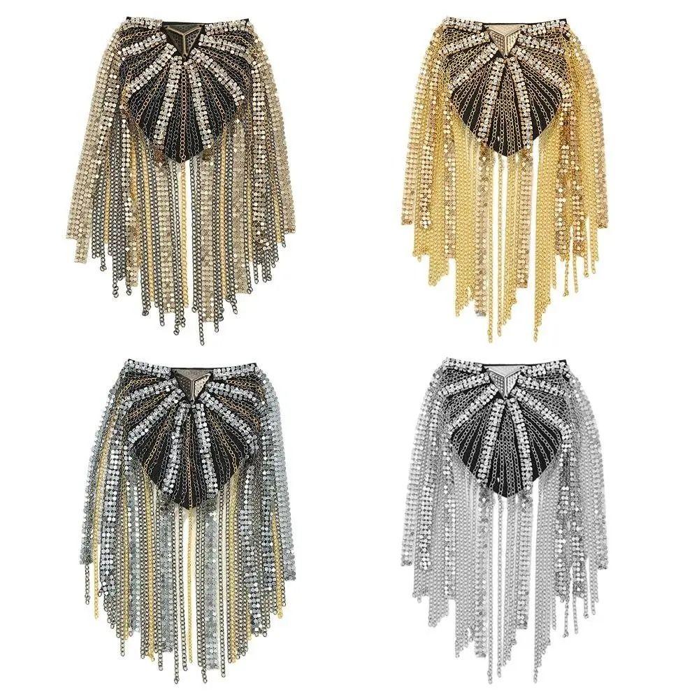 Brooch Brooch Shoulder Board Epaulets Jacket Vintage Brooch Tassel Chain Epaulette Women
