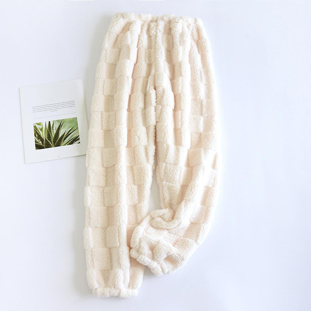 Женские термофлисовые карманы пижамные теплые повседневные брюки домашние пижамные штаны