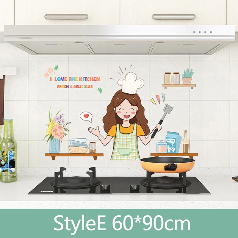 30*90см 60*90см Кухня Маслостойкая Наклейка Самоклеящиеся Водонепроницаемые Обои
