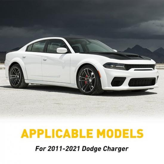 6 шт. Для Dodge Charger 2011- Черный комплект стоек и накладок на двери Piano Cover