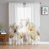 Минималистичные цветочные акварельные рентгеновские прозрачные шторы современные газовые шторы для гостиной спальни вуалевые нитяные шторы