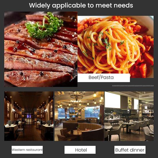 Round Dinner Plate Serving Platter Stainless Steel Barbecue Tray Korean Style Serving Dish Fruit Dessert Steak Plate