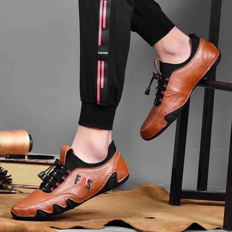 Genuine Leather Shoes Men Loafers Large Size Fashion Casual Leather Men Shoes Comfortable Driving Shoes Moccasins Men Flats Shoes