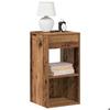 VidaXL Bedside Tables with Drawer 2 Pcs Old Wood 35x34x66.5 Cm, Side Table, Bedside Cabinet, Side Table for the 858728