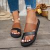 Женская обувь с открытым носком, женские тапочки, повседневные тапочки для улицы, женские разноцветные с круглым носком, плоские сандалии с ремешками большого размера