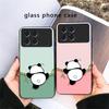Милый и очаровательный панда Для Redmi Poco M7 M6 M5 M5s M4 M3 Pro X7 X6 X5 X4 X3 GT 5G F7 F6 F5 F4 F3 C65 C75 C61 Стеклянный чехол для телефона