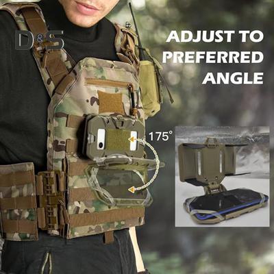 Foldable Hunting Vest Phone Holder Plate Carrier Mobile Phone Mount Universal Chest Navigation Board Cell Phone Holder Outdoor Vest Attachment