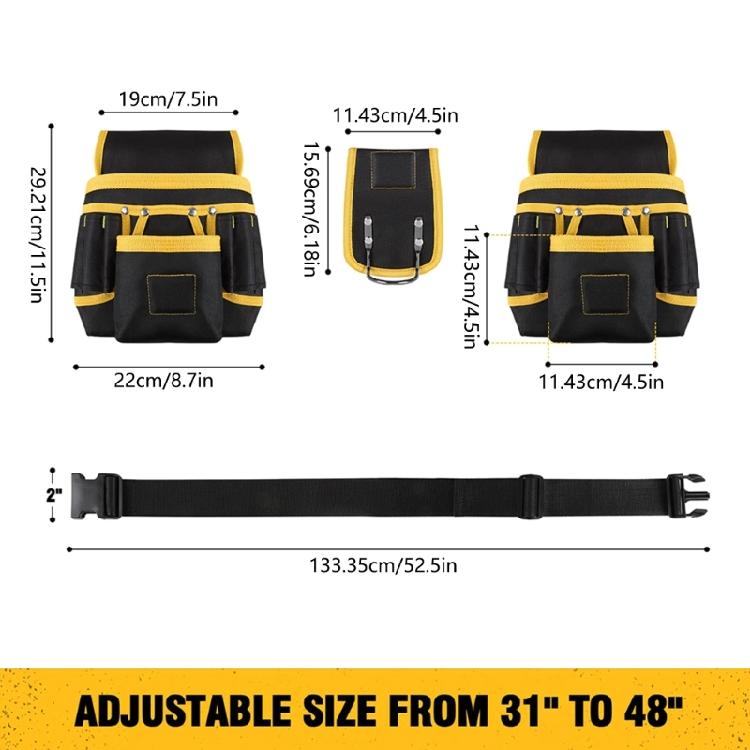 Пояс для инструментов, Сверхпрочные пояса для инструментов для мужчин, Регулируемый пояс для инструментов для электрика, плотника, строителей
