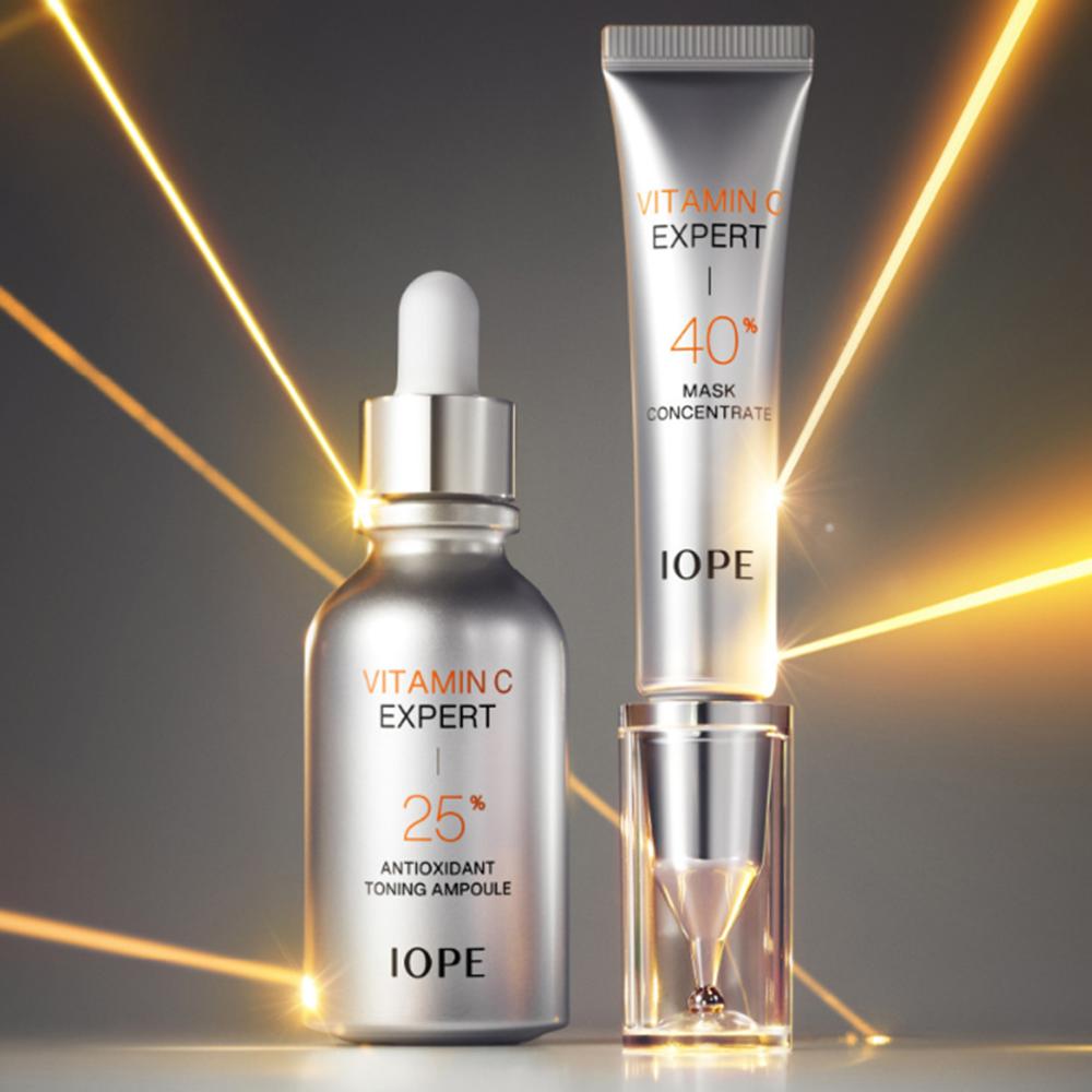 Iope Экспертная маска-концентрат с витамином С 40% 15 г – Осветляющий уход, Придание сияния, Корейская