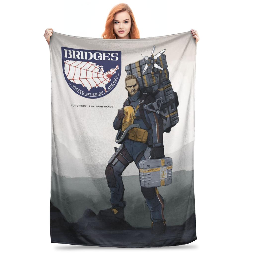 Bridge Baby on Board Wool Blanket Death Stranding Creative Throw Blanket for Bed Sofa Couch 125*100cm Rug Piece,