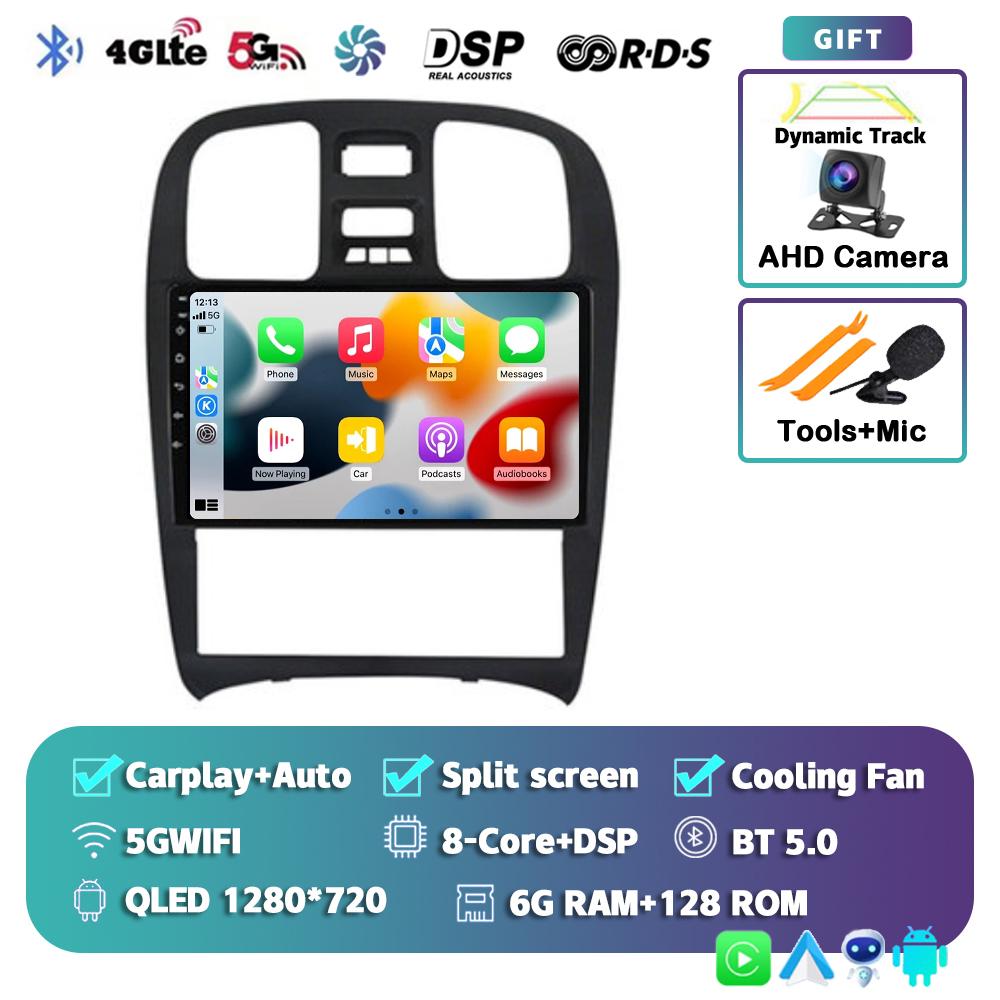 Автомобильный радиоприемник Android 14 DSP, мультимедийный видеоплеер, навигация, GPS для Hyundai Sonata EF 2001-2006 2007 2008 2009 2010 2011 2012