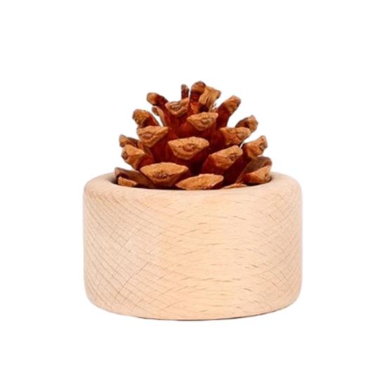 yangyizhi Wood Pinecone Passive Diffuser, Essential Oil Diffuser for Small Spaces, Aromatherapy Home Office Bedroom Car
