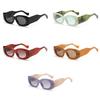  New Ins Popular Fashion Oval Women Jelly Color Sunglasses Retro Gradient Shades UV400 Men Wide Legs Sun Glasses