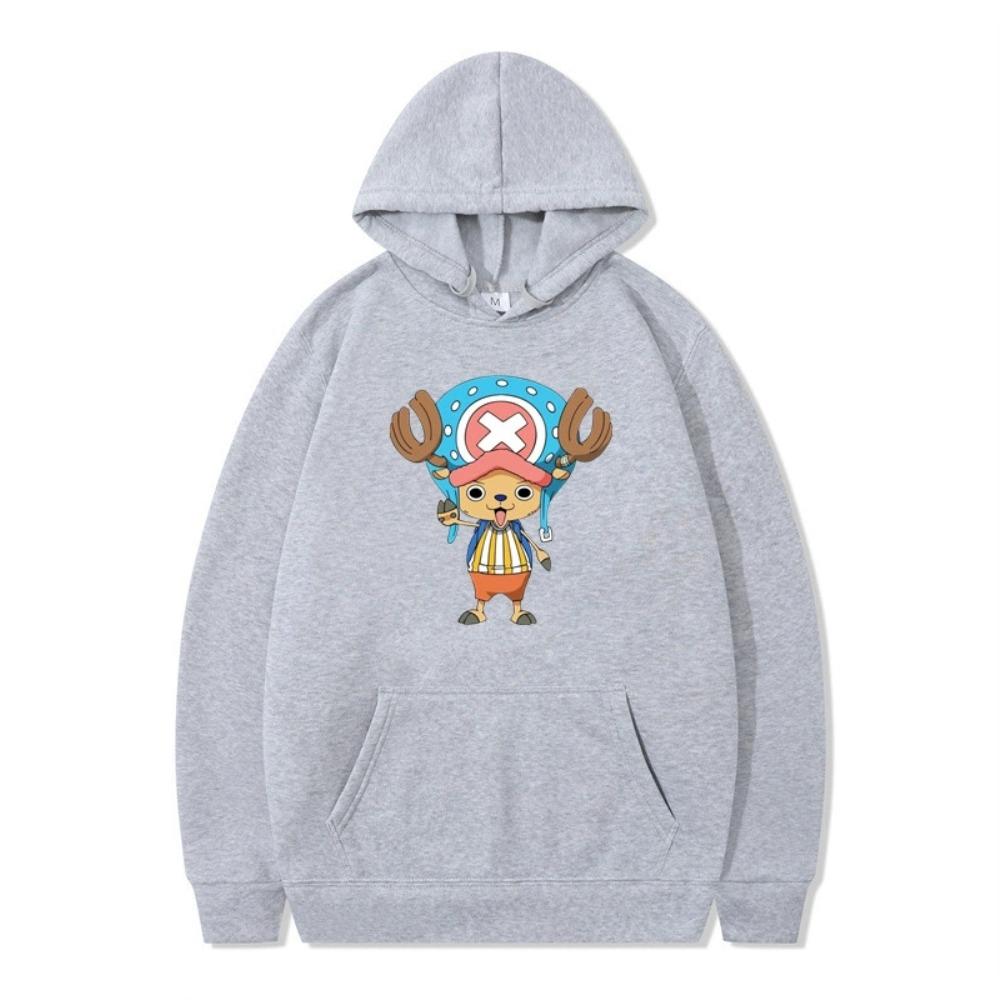 Мужская Женская Толстовка ONE PIECE Аниме Тони Тони Чоппер Худи Стритвир Повседневные Толстовки с Капюшоном с Мультяшным Принтом
