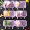 Силиконовая форма для мороженого с крышкой Форма в виде животных Форма для желе DIY Форма для десертного мороженого с многоразовой палочкой для эскимо Форма-изготовитель