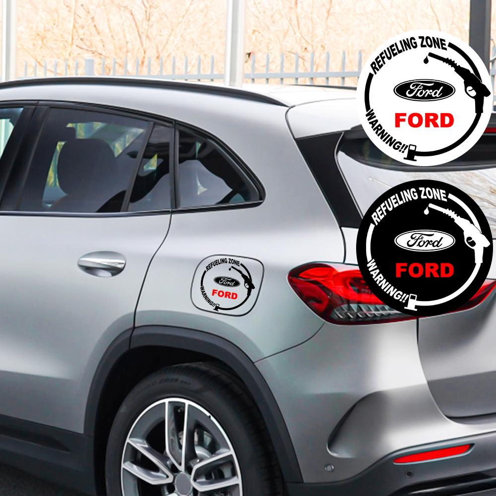 Car Fuel Cap Sticker Vinyl Stylish Decorative Decal For Ford Ranger Focus Kuga Mustang MAX Transit Mondeo Racing Fusion Styling HNQJR1