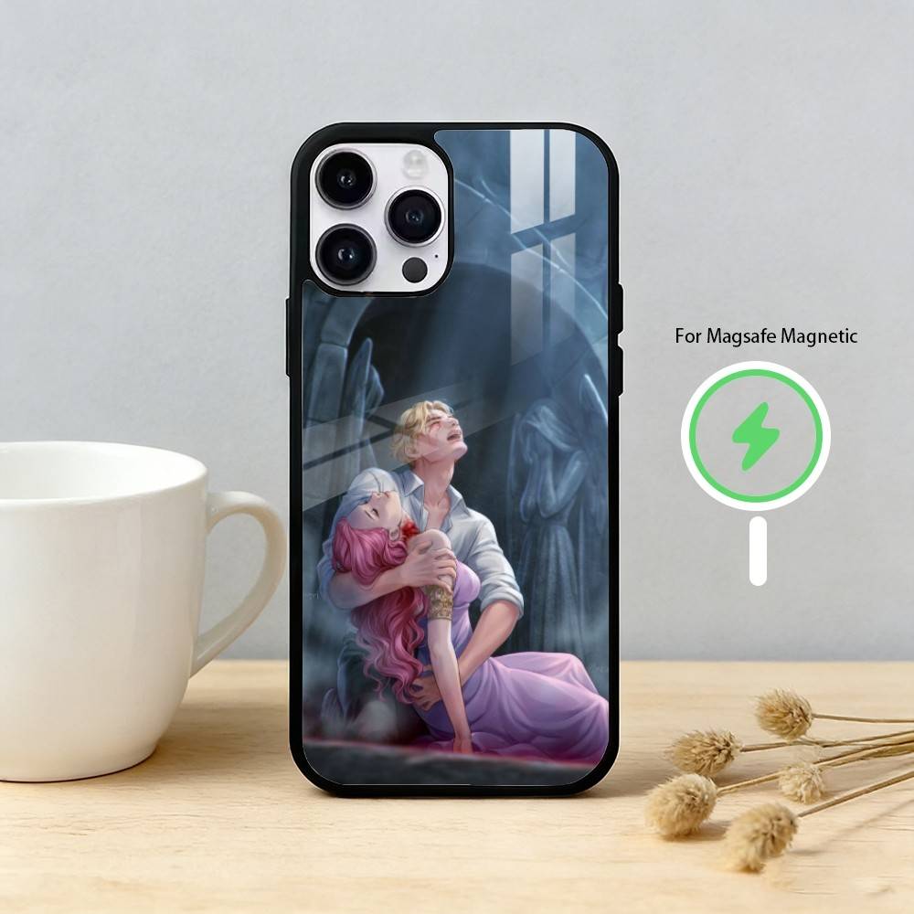 Чехол для телефона 'Однажды разбитое сердце' для iPhone 17 16 15 14 13 12 Pro Max Plus с зеркальной беспроводной магнитной крышкой