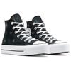 Converse All Star Lift Удобные Модные Высокие Кеды из Канваса Женские Черно-белые