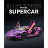 1/24 Lamborghini LP770-4 Alloy Electroplated Sports Car Model Diecasts Metal Racing Super Car Vehicles Model Sound Light Kids Toy Gift