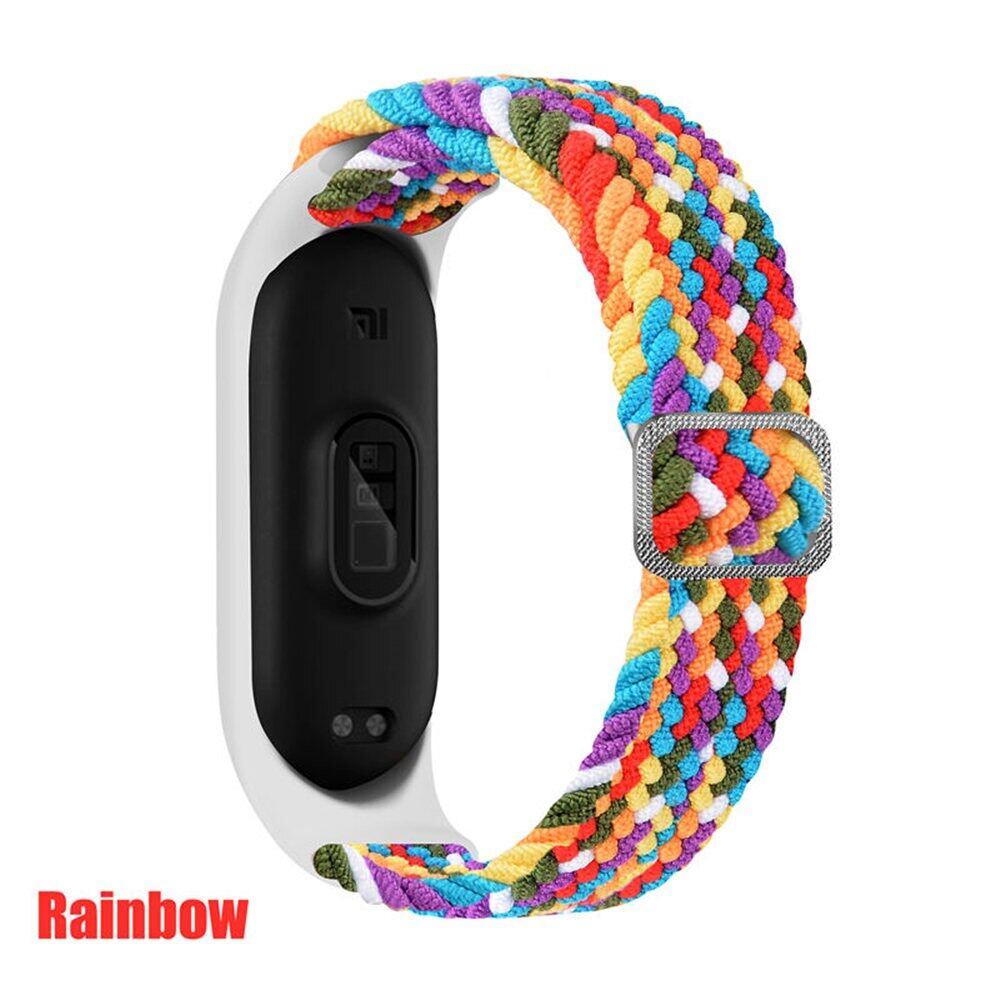Strap for Mi Band 7 6 5 4 Elastic Adjustable Nylon Braided Miband6 Miband 5 Correa Wristband for Xiaomi Mi Band 4 3 5 6 Bracelet