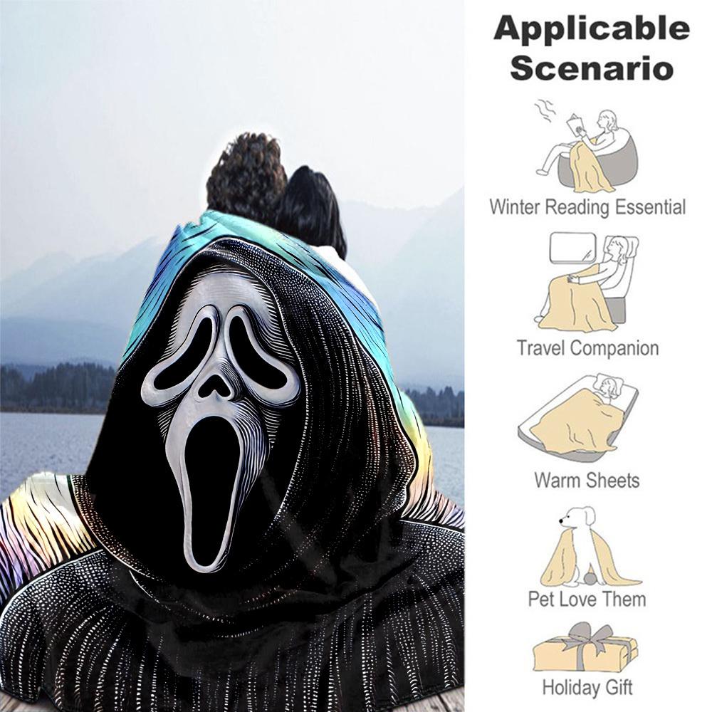 1 шт. Плед Scream для улицы, легкий, фланелевый, мягкий и теплый, для использования в любое время года, для дивана, улицы, кемпинга, гостиной, офиса, стула