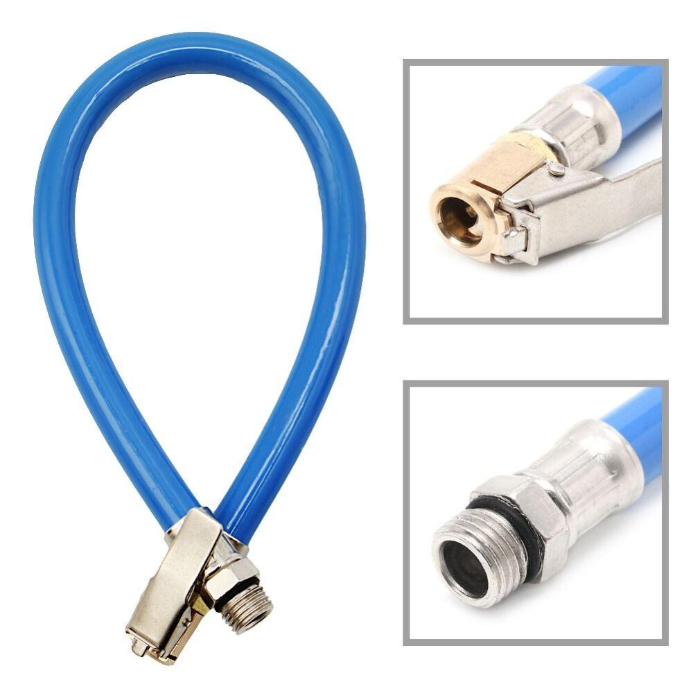 Copper Lock On Clip Air Compressor Pipe Inflatable Pump Extension Tube Tyre Hose Tire Inflator Hose