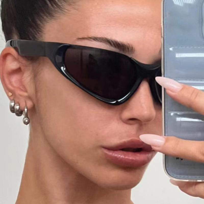 Новые спортивные панк-солнцезащитные очки Y2K Женские дизайнерские прямоугольные очки Мужские очки класса люкс Защита UV400