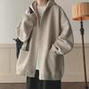Men's Japanese-Style Waffle Knit Hooded Cardigan